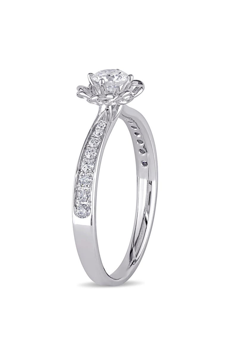 Julianna B. Diamond Flower Ring 14k White Gold, Alternate, color, 14K White Gold