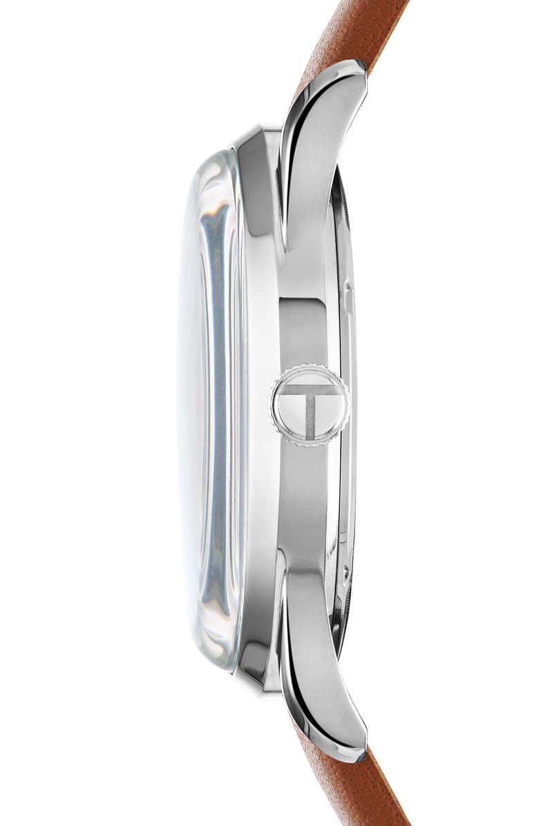 Ted Baker Leytonn Leather Strap Watch, 40mm, Alternate, color, Tan