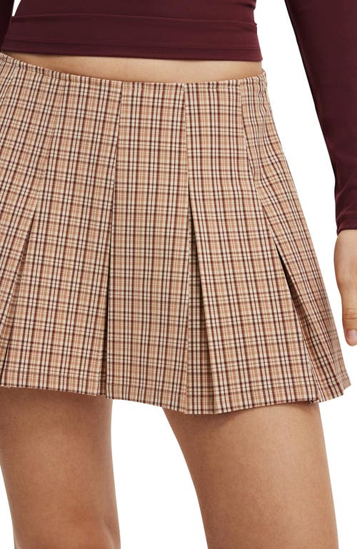 Cotton On Mae Pleated Mini Skirt In Brown