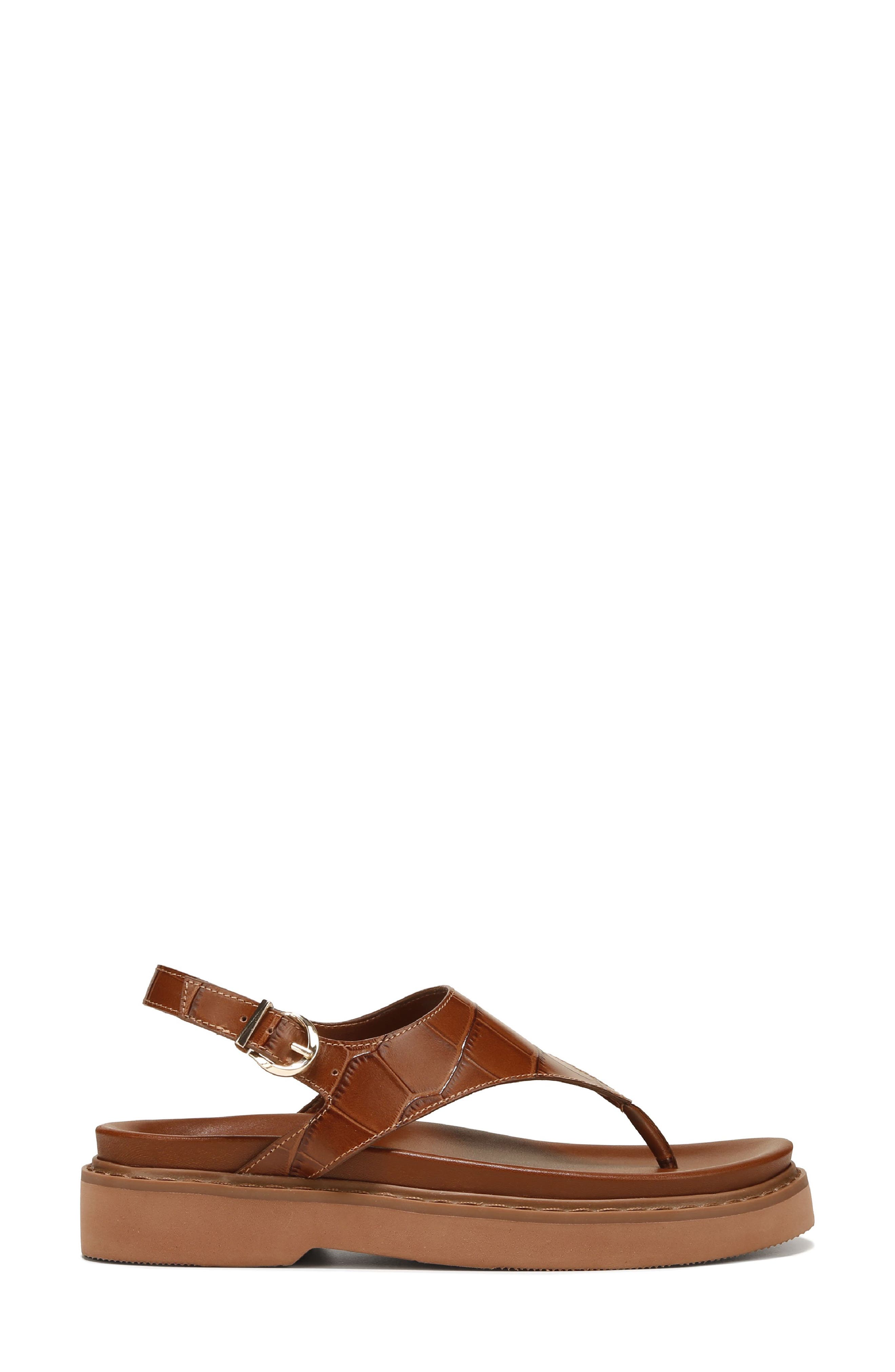 Laurel Slingback Platform Sandal, Alternate, color, CARAMEL BROWN CROC EMBOSSED