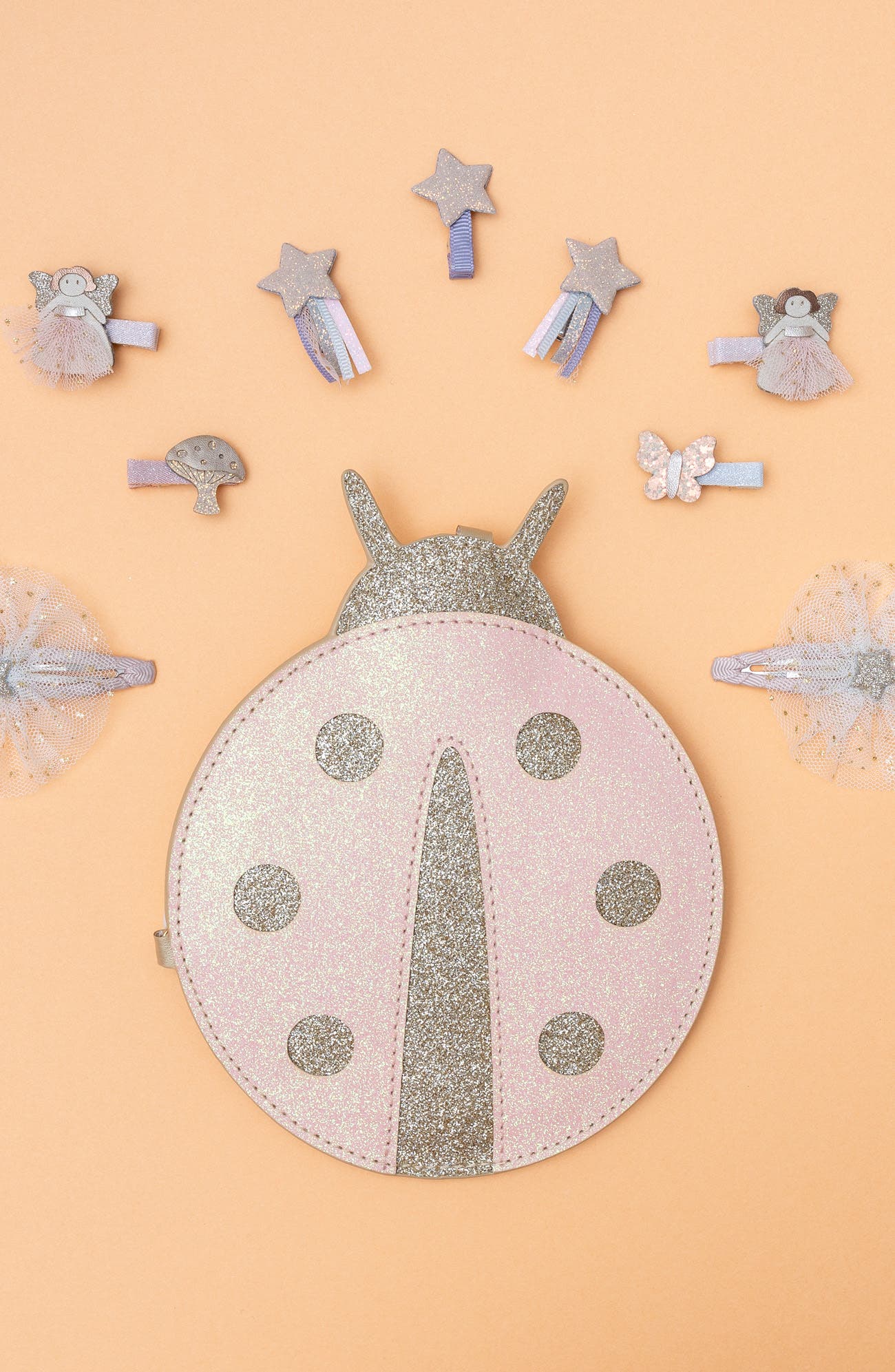 Mimi & Lula Kids' Glitter Ladybug Crossbody Bag, Alternate, color, 