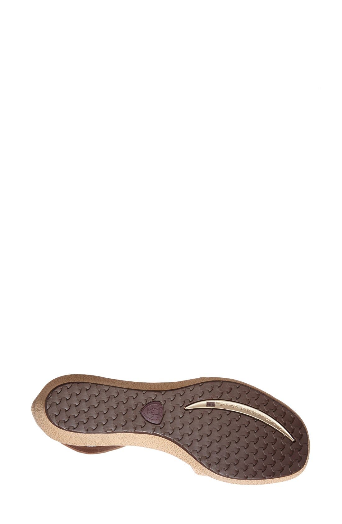 'Lisa' Leather Ankle Strap Sandal, Alternate, color, PEARL