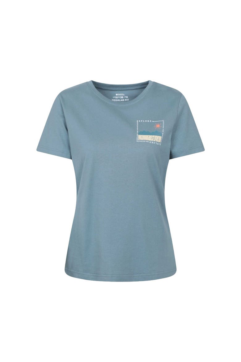 Explore The Mountains Printed T-Shirt, Main, color, Blue