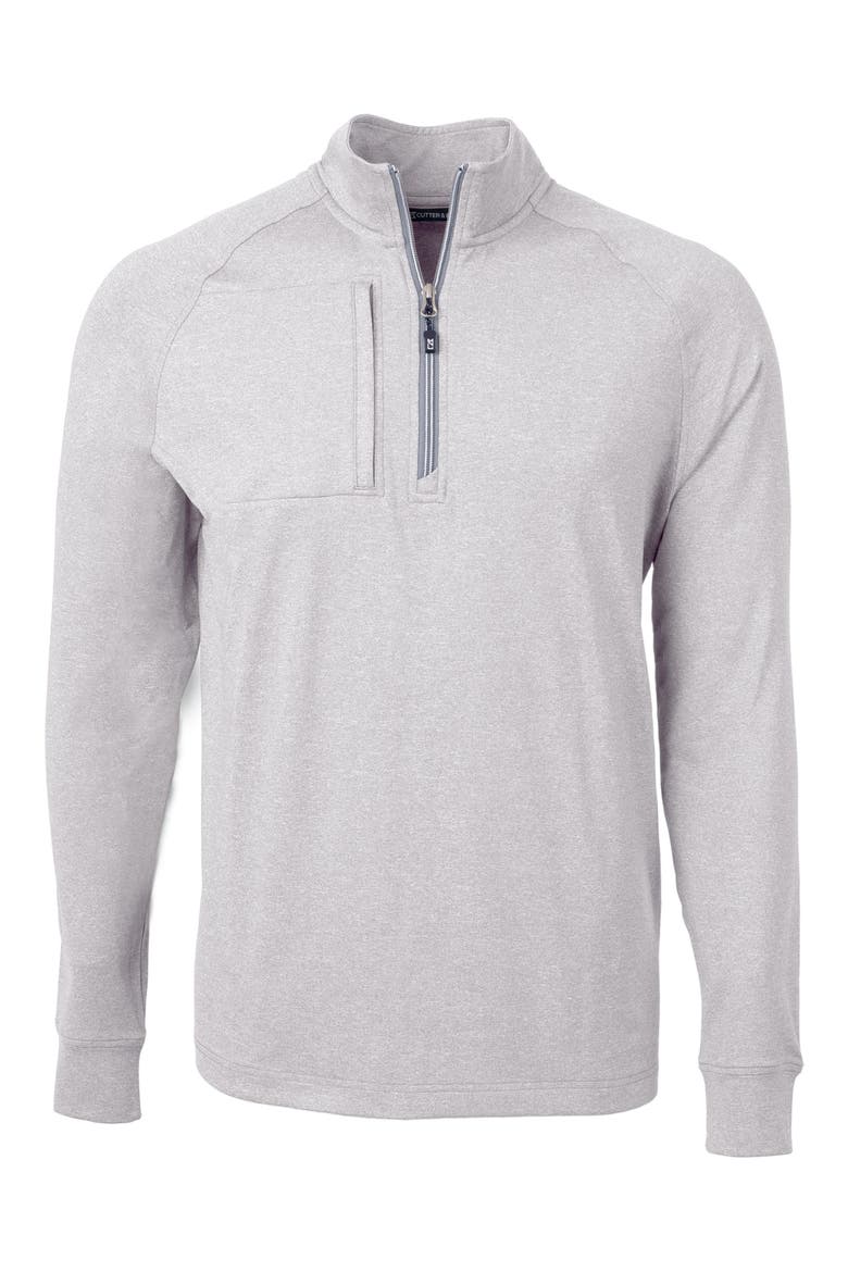 Adapt Heather Quarter Zip Pullover, Main, color, POLISHED HEATHER