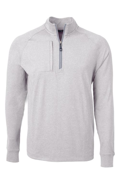 Cutter & Buck Adapt Heather Quarter Zip Pullover in Polished Heather  product
