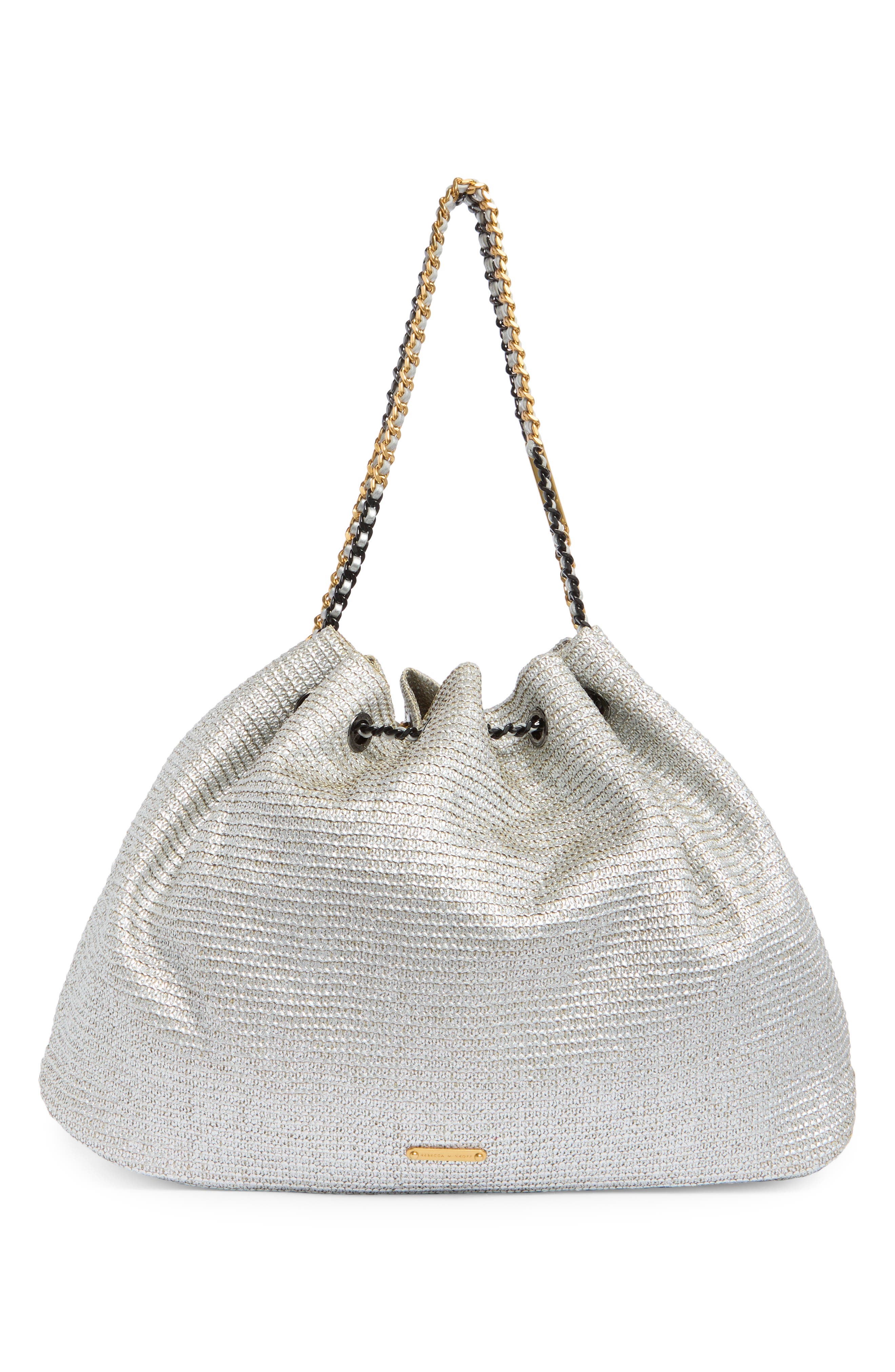 Rebecca Minkoff Metallic Leather Soft Tote, Alternate, color, 