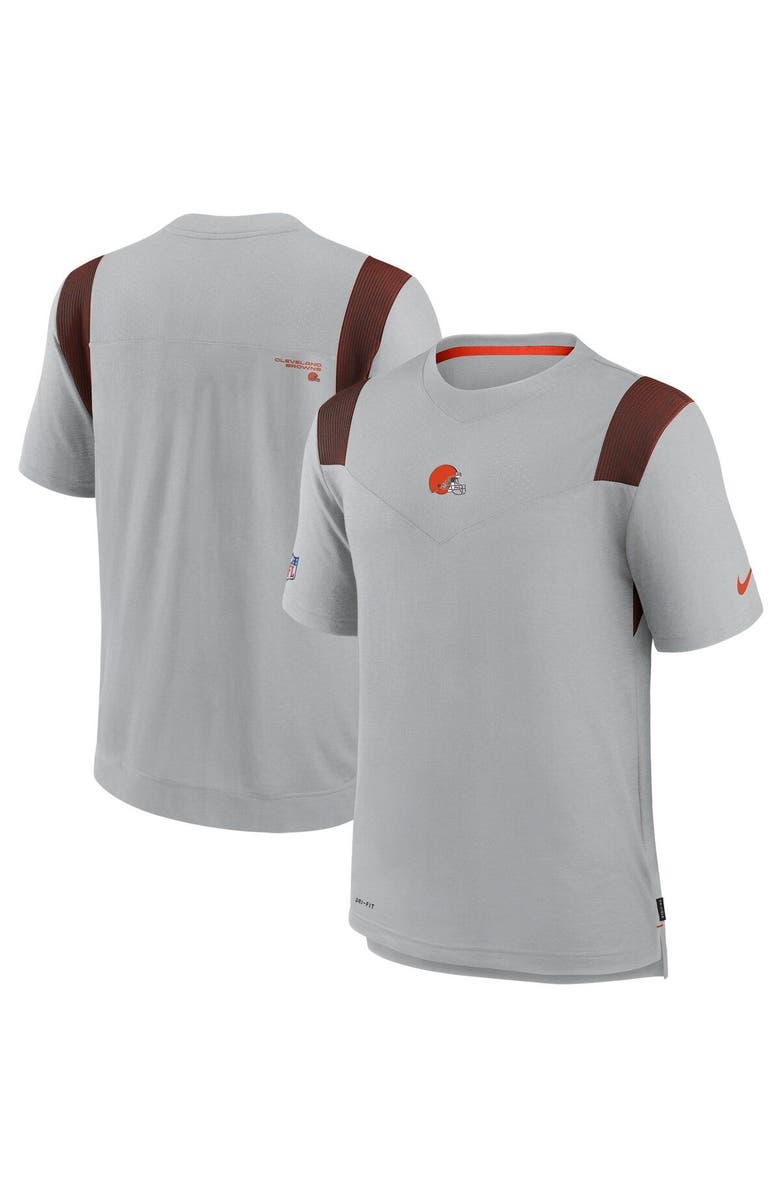 Nike Men's Nike Gray Cleveland Browns Sideline Player UV Performance T-Shirt, Main, color, Gray
