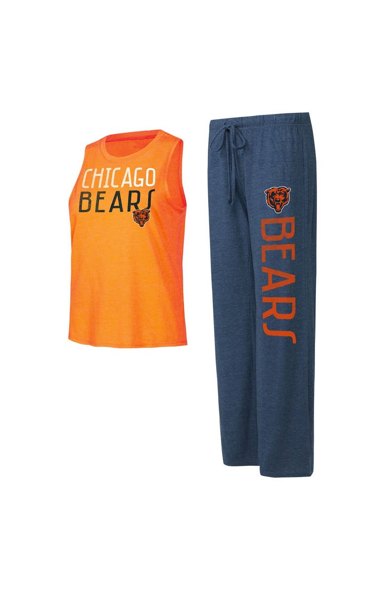 CONCEPTS SPORT Women's Concepts Sport Navy/Orange Chicago Bears Muscle Tank Top & Pants Lounge Set, Main, color, 