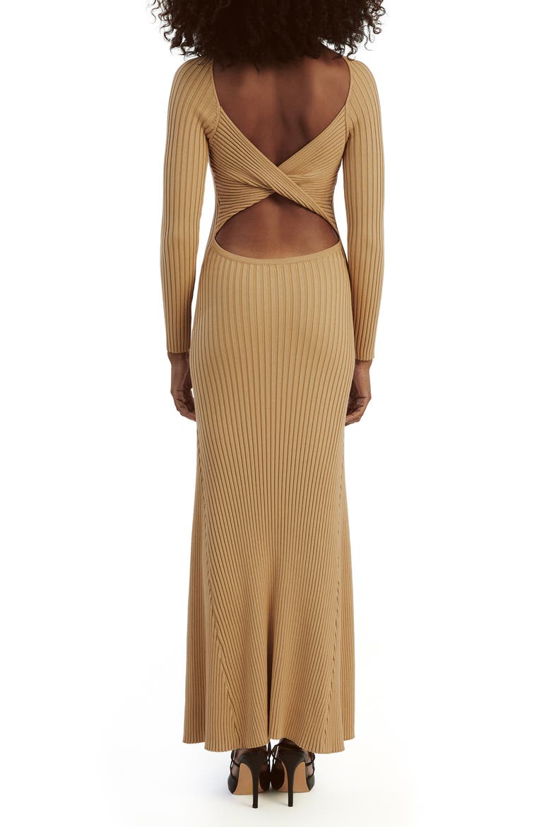Amaro Long Sleeve Knit Dress, Alternate, color, SOFT CAMEL