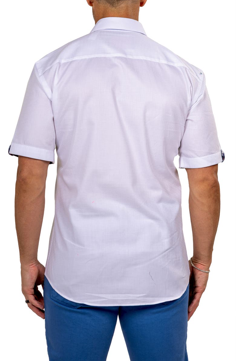 Maceoo Galileo Marty Short Sleeve Cotton Button-Up Shirt, Alternate, color, 