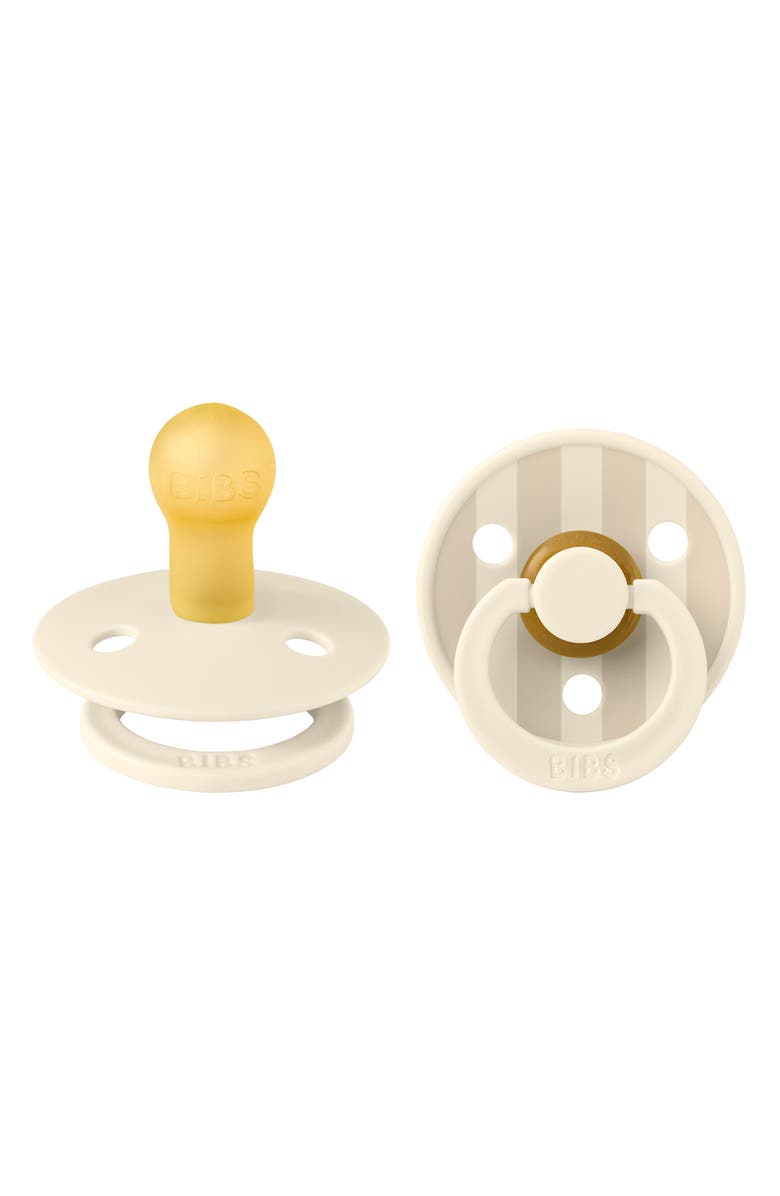 BIBS Studio Colour 2-Pack Pacifiers, Alternate, color, Vanilla