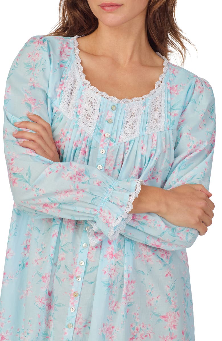 Eileen West Long Sleeve Cotton Lawn Ballet Nightgown, Alternate, color, 