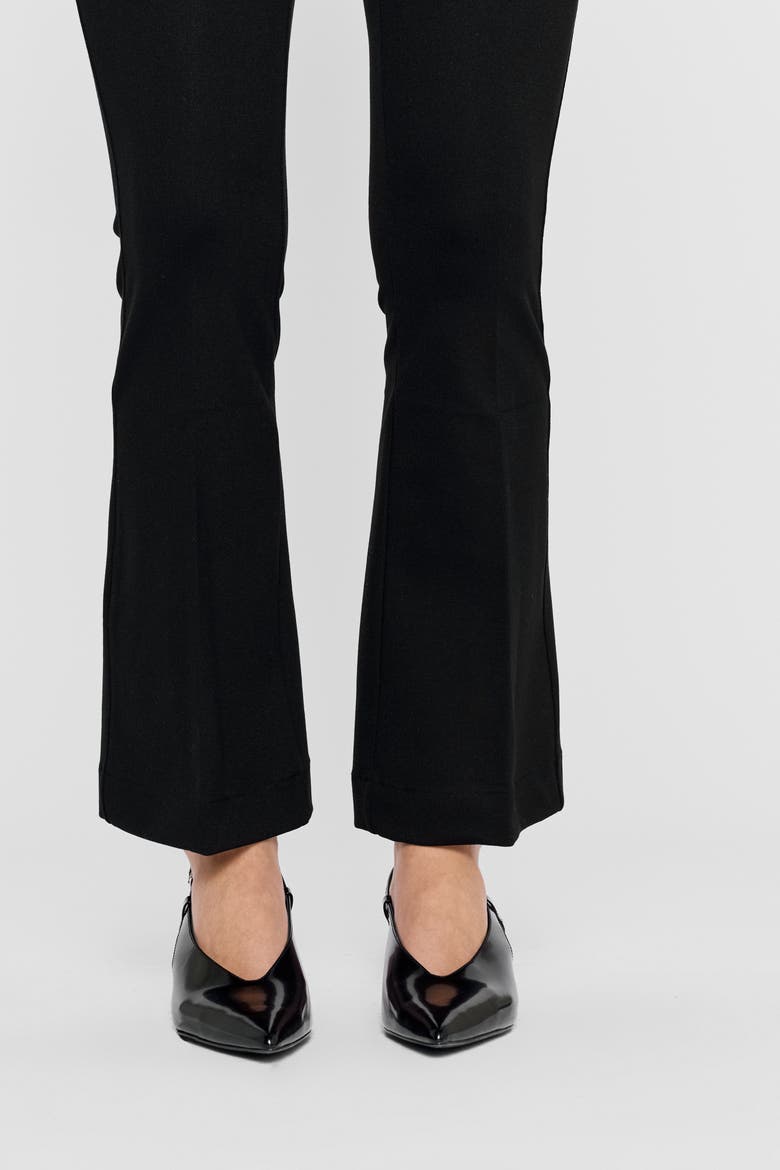 Lana Slim Flared Jersey Pants, Alternate, color, Black