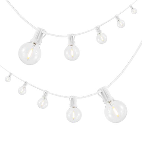 Jonathan Y 25-light Indoor/outdoor Contemporary Rustic Incandescent G40 Bistro Globe Bulb String Lig In Neutral