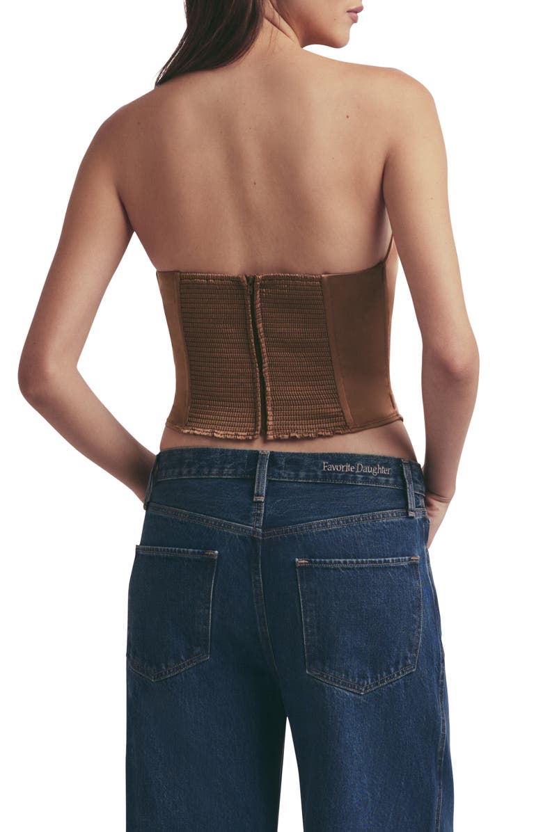 Favorite Daughter Lanai Strapless Satin Corset Top, Alternate, color, 
