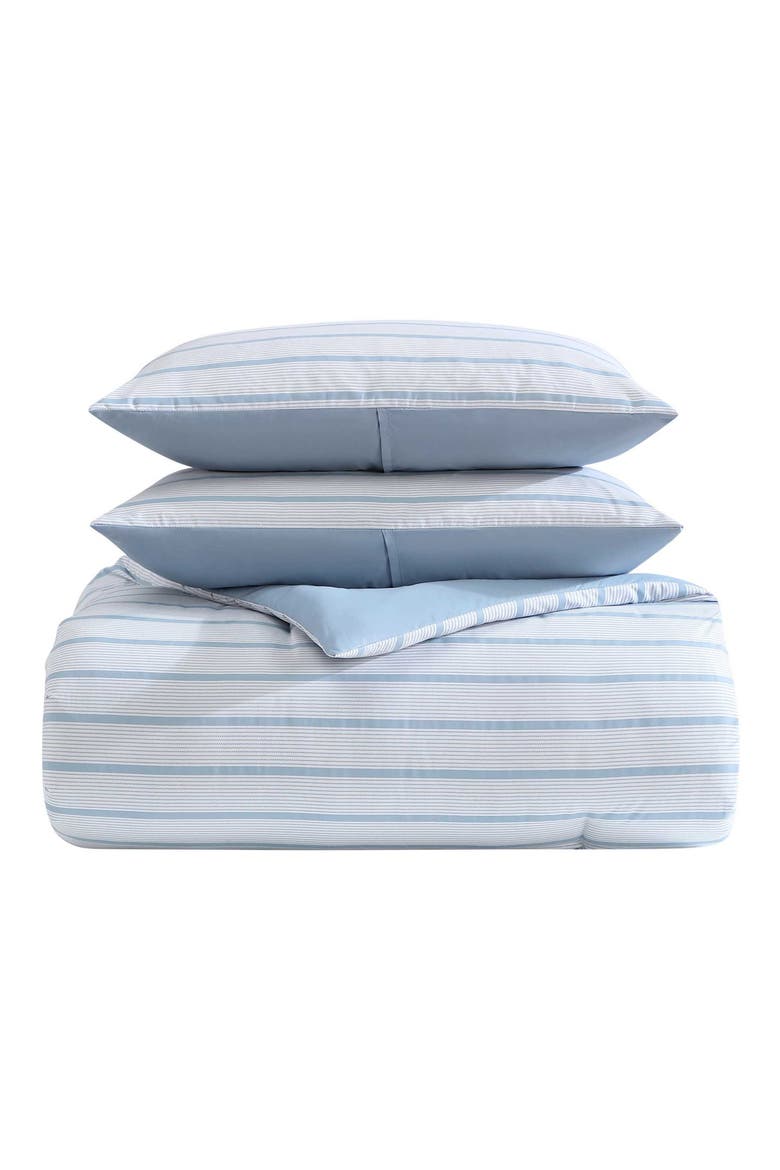 Chambray Waves Microfiber Comforter Set, Main, color, LIGHT / MEDIUM BLUE