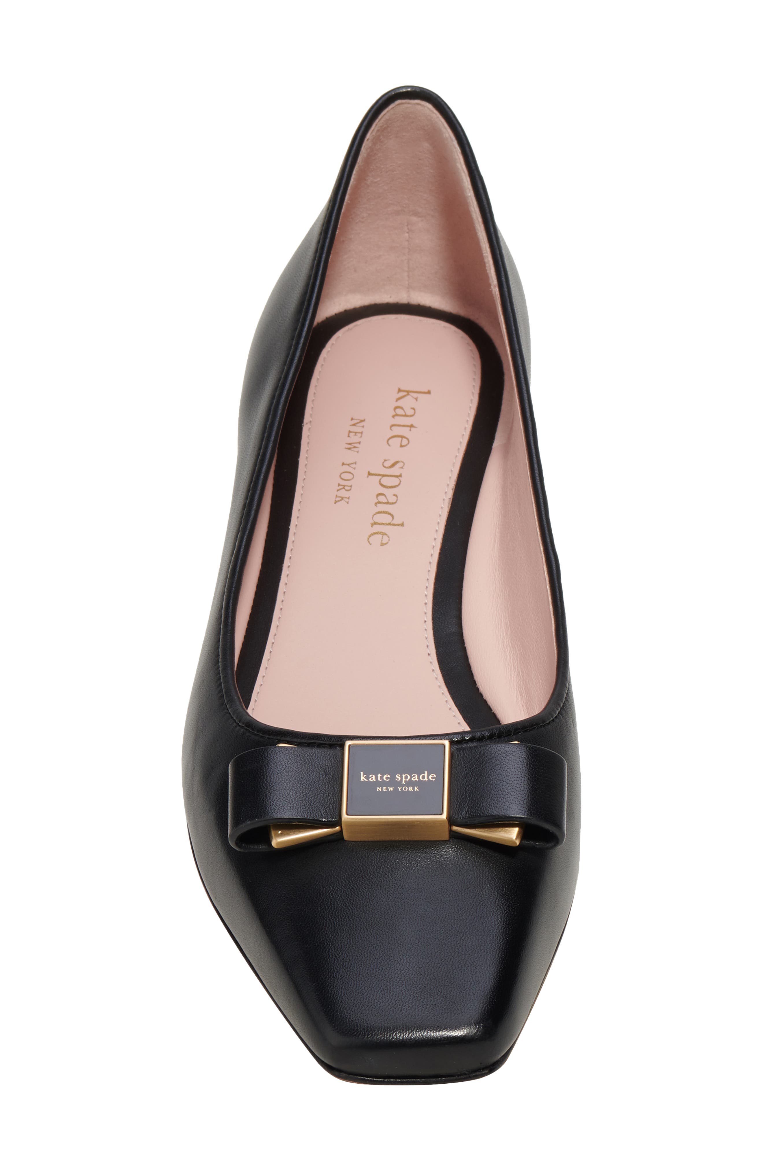 Kate Spade New York bowdie ballet flat, Alternate, color, Black