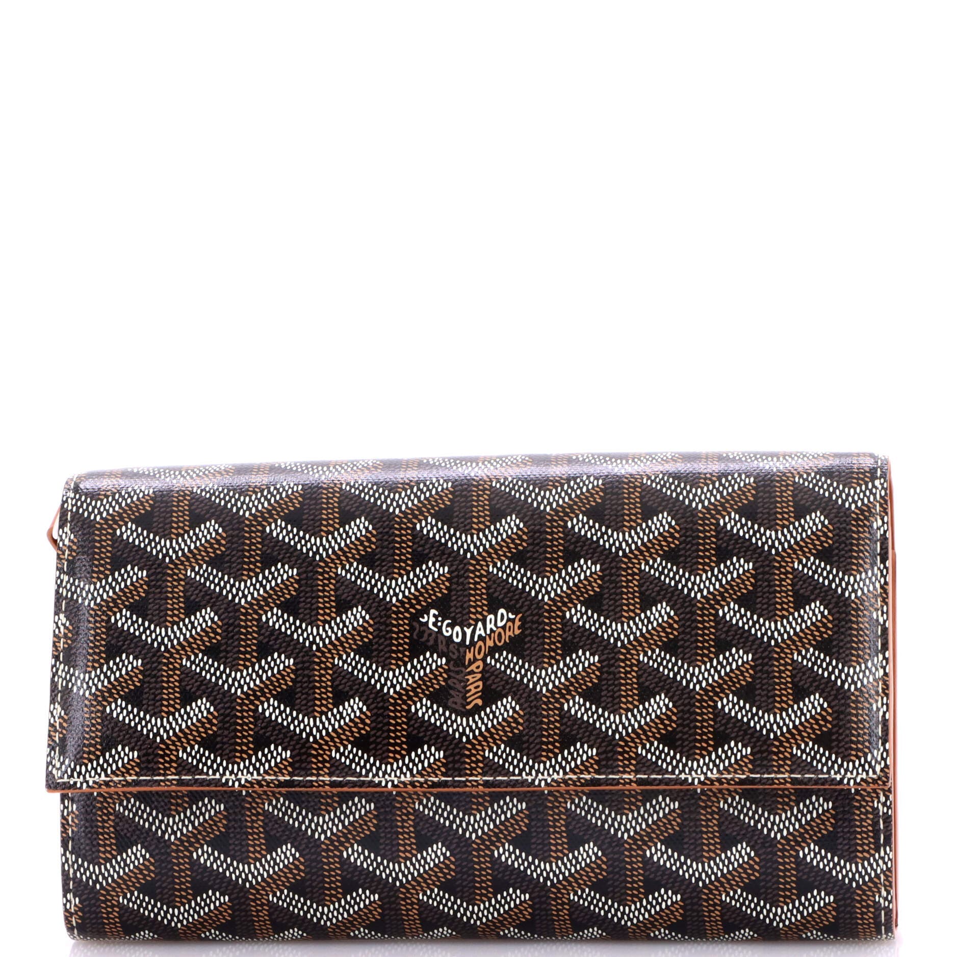 Varenne Continental Wallet with Strap Coated Canvas, Main, color, Brown