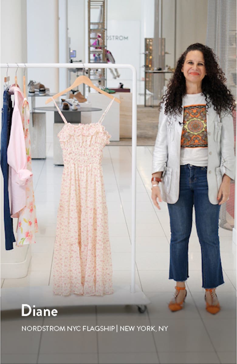 Floral Ruffle Midi Sundress, sales video thumbnail