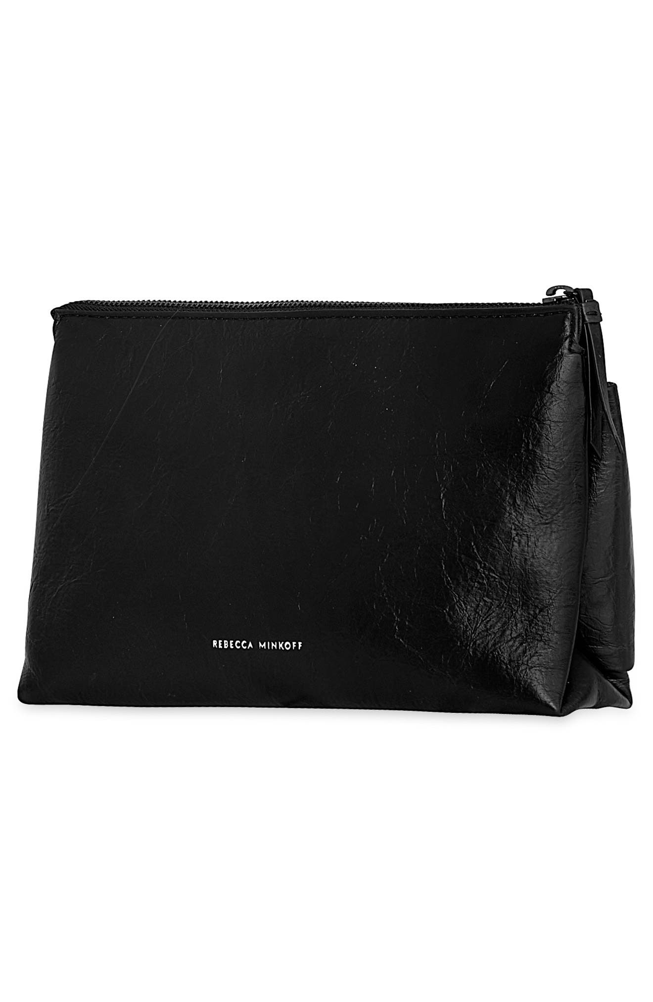 Rebecca Minkoff Bow Clutch, Alternate, color, Black