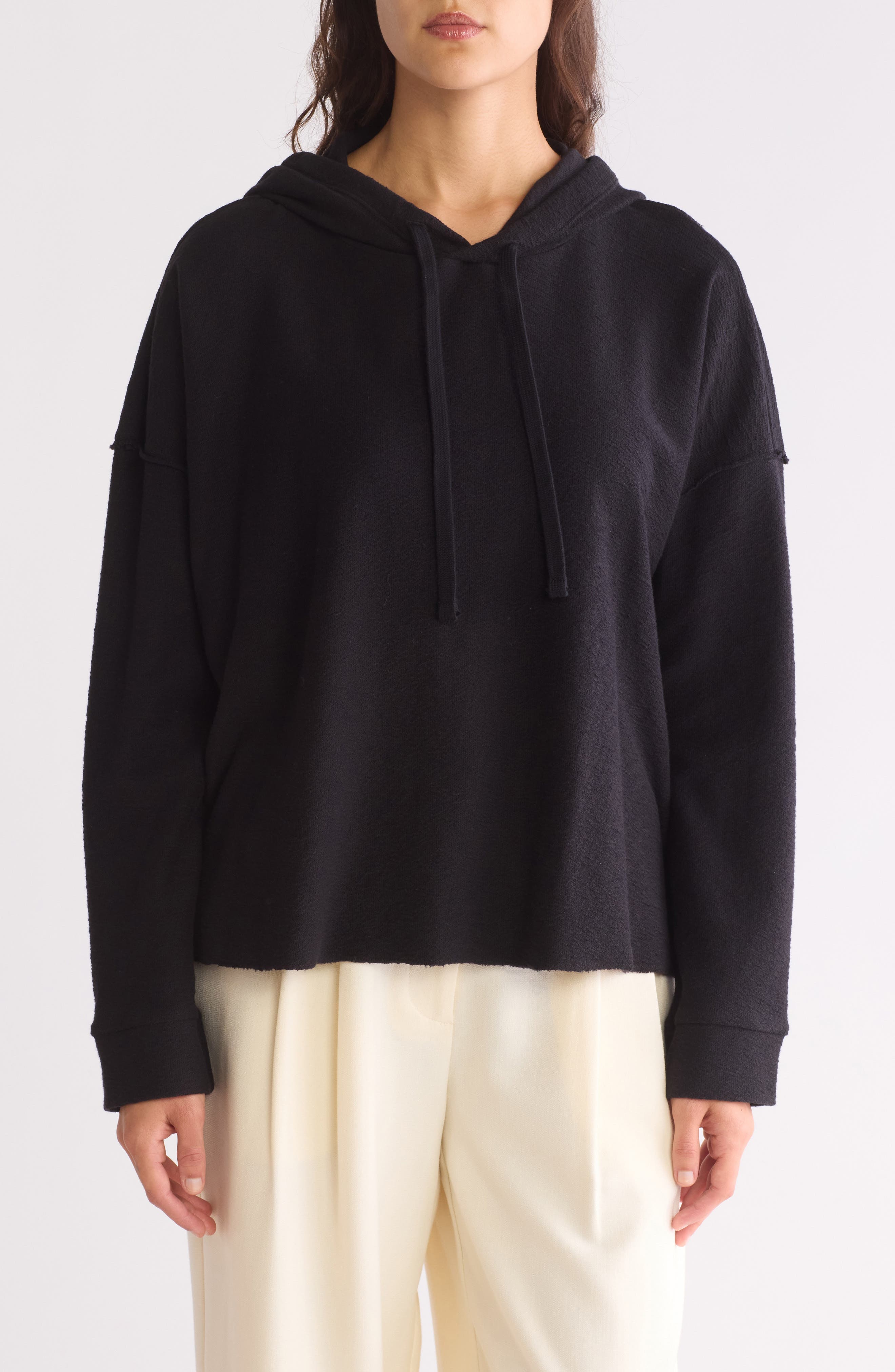 Eileen Fisher Organic Cotton Cropped Hoodie