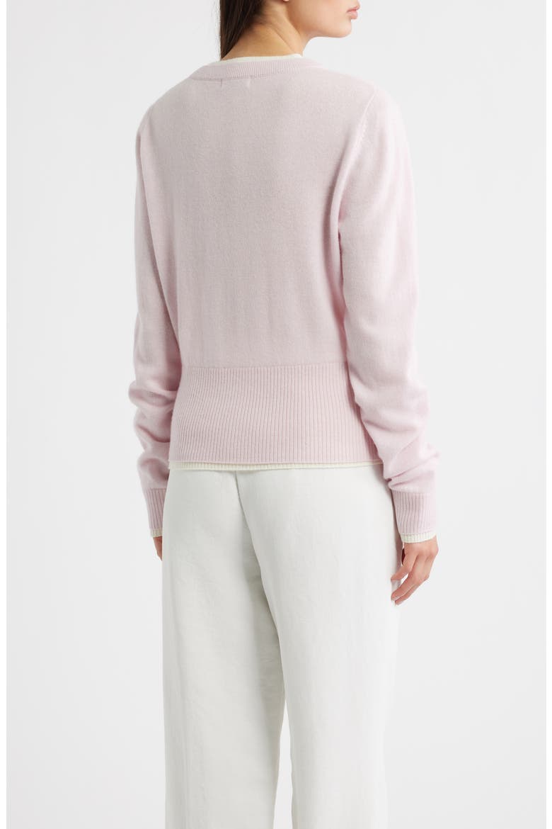 Tove Layered Look Wool & Cashmere Sweater, Alternate, color, BALLET PINK
