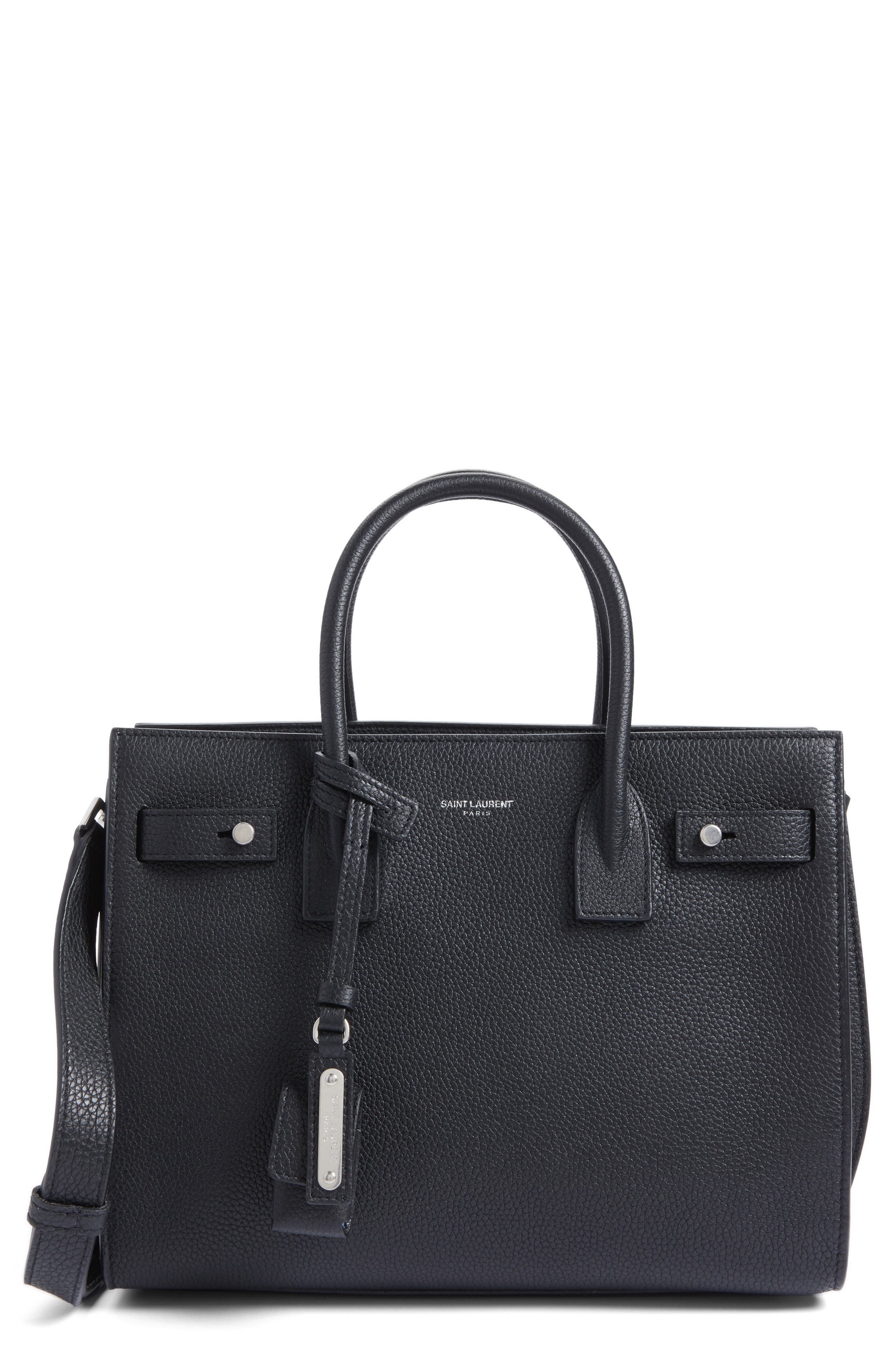 Saint Laurent Baby Sac de Jour Leather Tote, Main, color, 