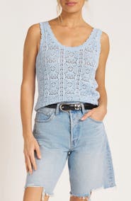 matty m. Lior Scoop Neck Crochet Tank