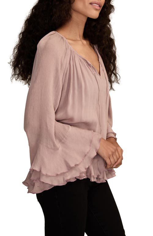 Lucky Brand Ruffle Chiffon Trapeze Top In Pink