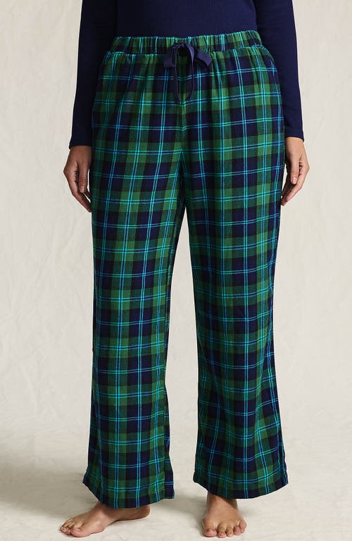 Lands' End Plus Size Flannel Wide Leg Sleep Pants In Animal Print