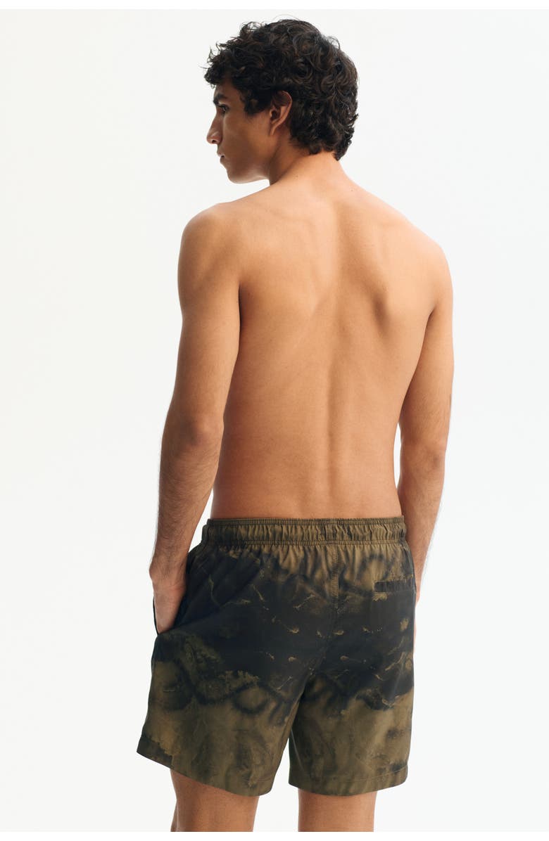 H&M Swim Shorts, Alternate, color, Khaki Green/Tie-Dye