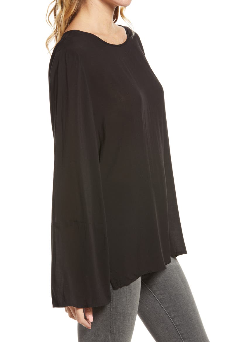 Soft Voile Shirt, Alternate, color, BLACK