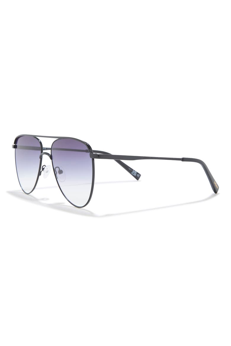 The Duke 57mm Aviator Sunglasses, Alternate, color, MATTE BLACK