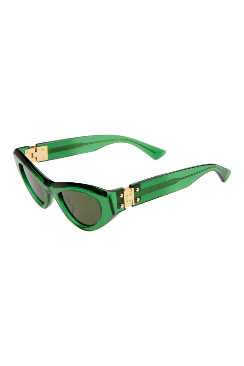 49mm Cat Eye Sunglasses, Alternate, color, GREEN