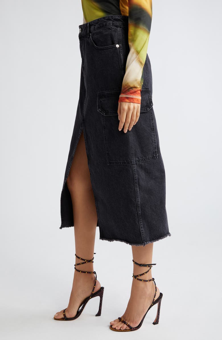 Stine Goya Peter Organic Cotton Denim Cargo Skirt, Alternate, color, 