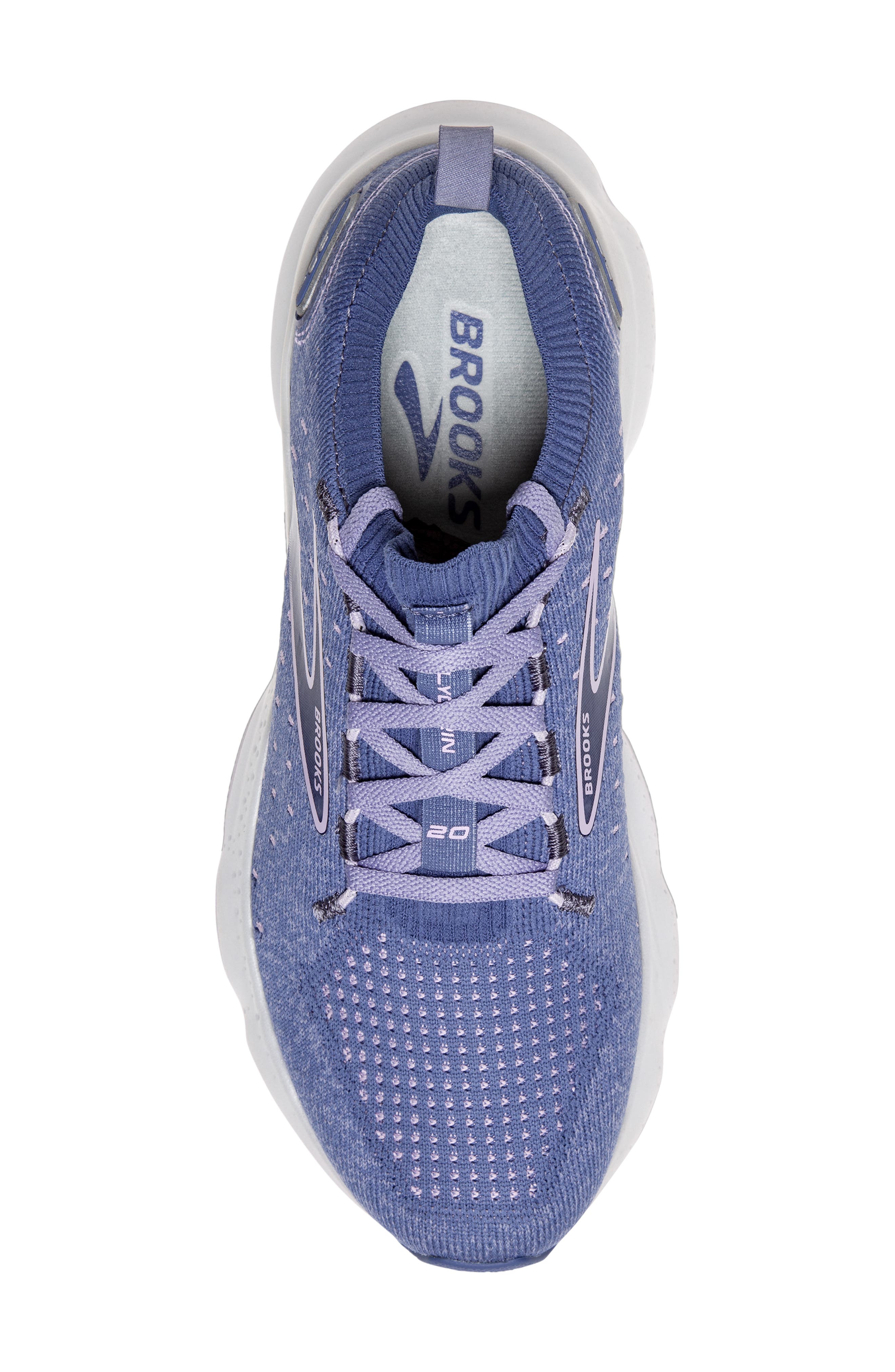 Brooks Glycerin Stealthfit 20 Running Shoe, Alternate, color, Blue/ Pastel Lilac/ White