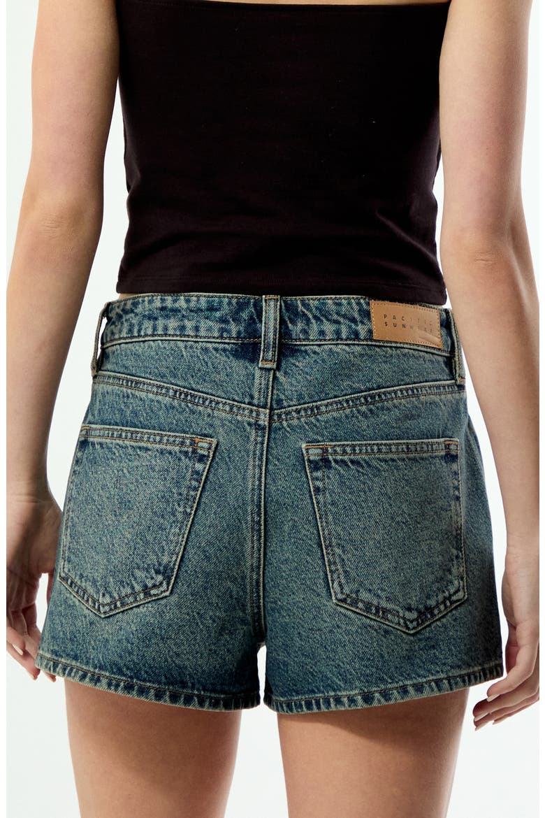 Ivy High Waist Shorts, Alternate, color, MEDIUM INDIGO