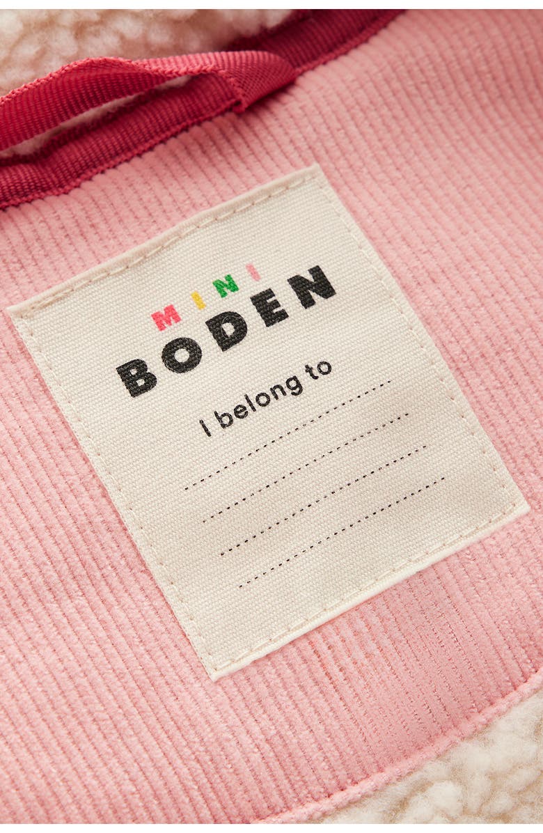 Mini Boden Kids' Cozy Mixed Media Puffer Jacket, Alternate, color, Heart Patchwork