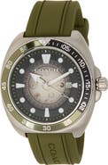 COACH Charter Silicone Strap Watch, 44.5mm