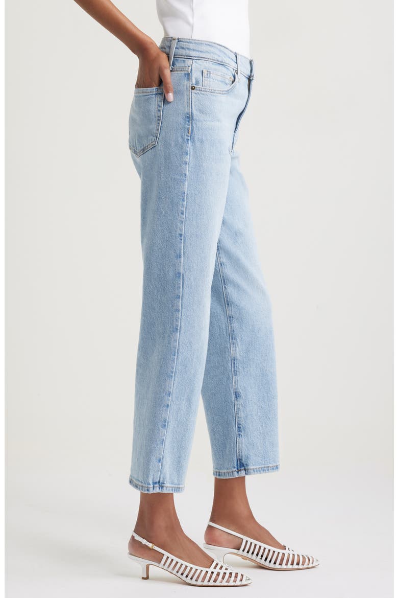 High Waist Relaxed Straight Leg Jeans, Alternate, color, LIGHT WASH