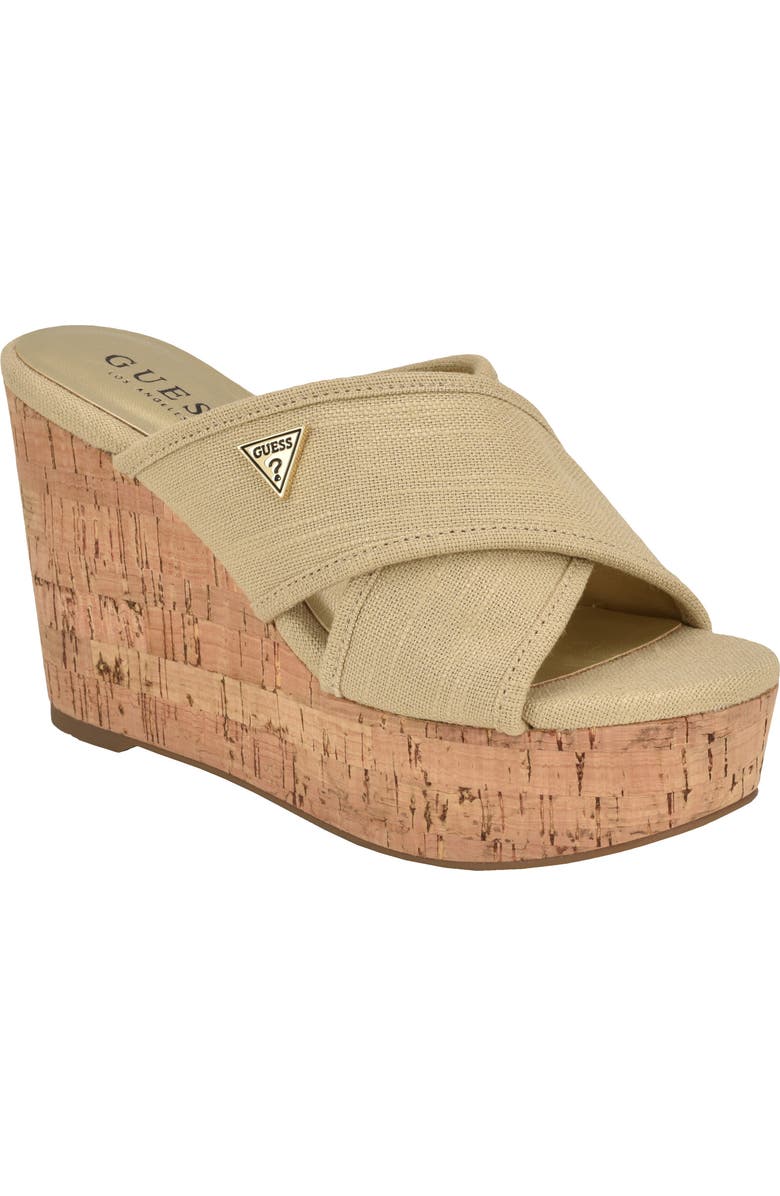 GUESS Cloys Wedge Sandal, Main, color,
