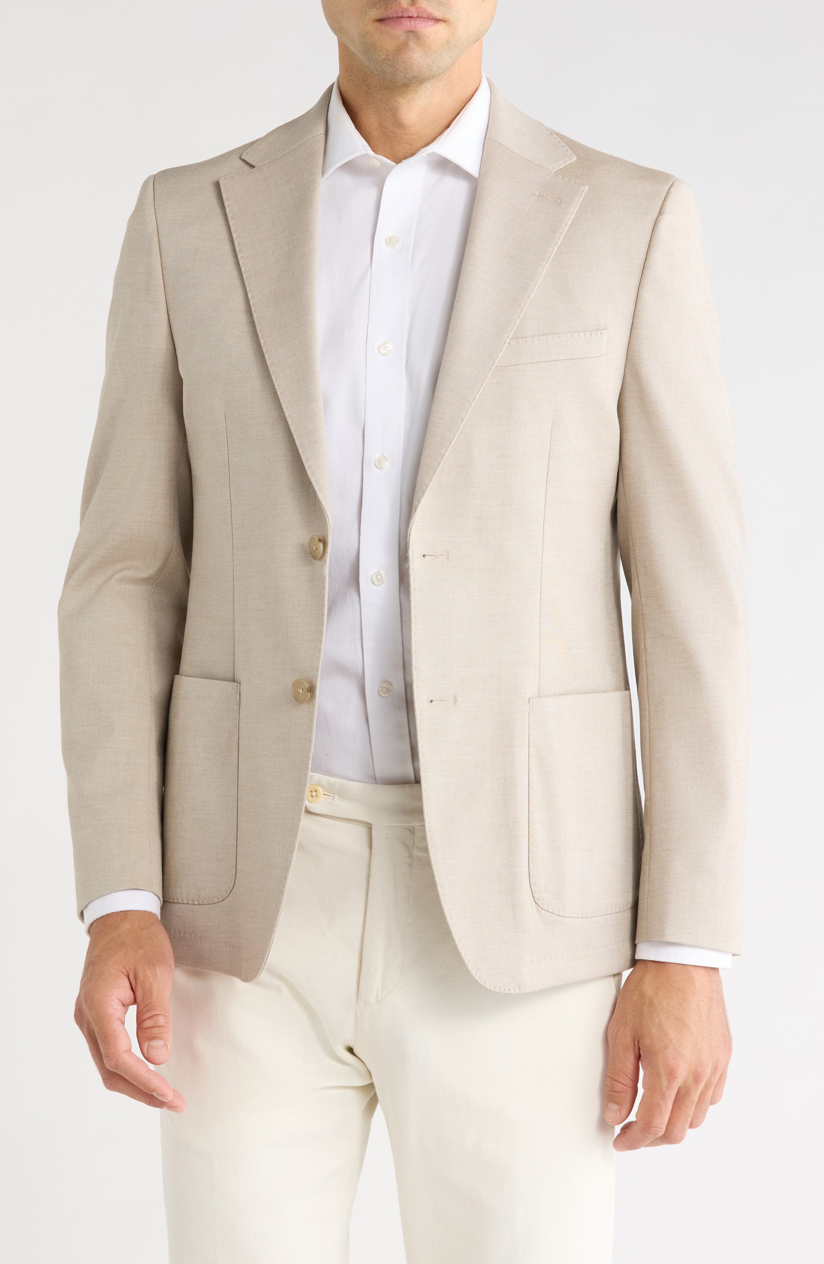 Notch Lapel Two-Button Sport Coat