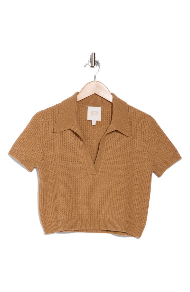 TWP Margaux Cashmere Johnny Collar Top, Alternate, color, 