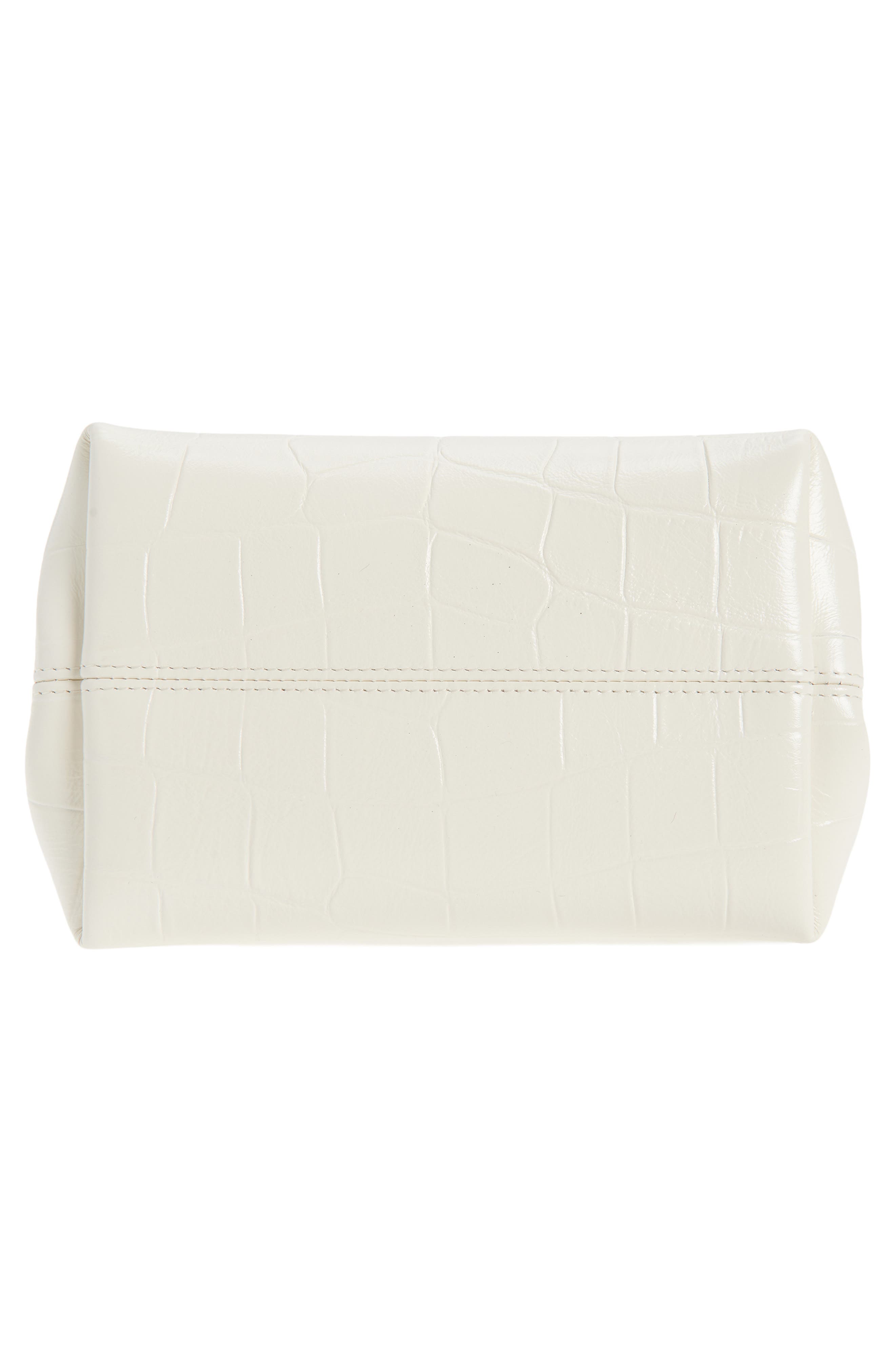 Jacquemus Le Berlingot Croc Embossed Leather Frame Shoulder Bag, Alternate, color, Light Ivory 115