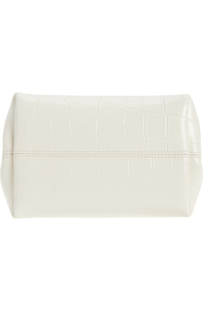 Jacquemus Le Berlingot Croc Embossed Leather Frame Shoulder Bag, Alternate, color, Light Ivory 115