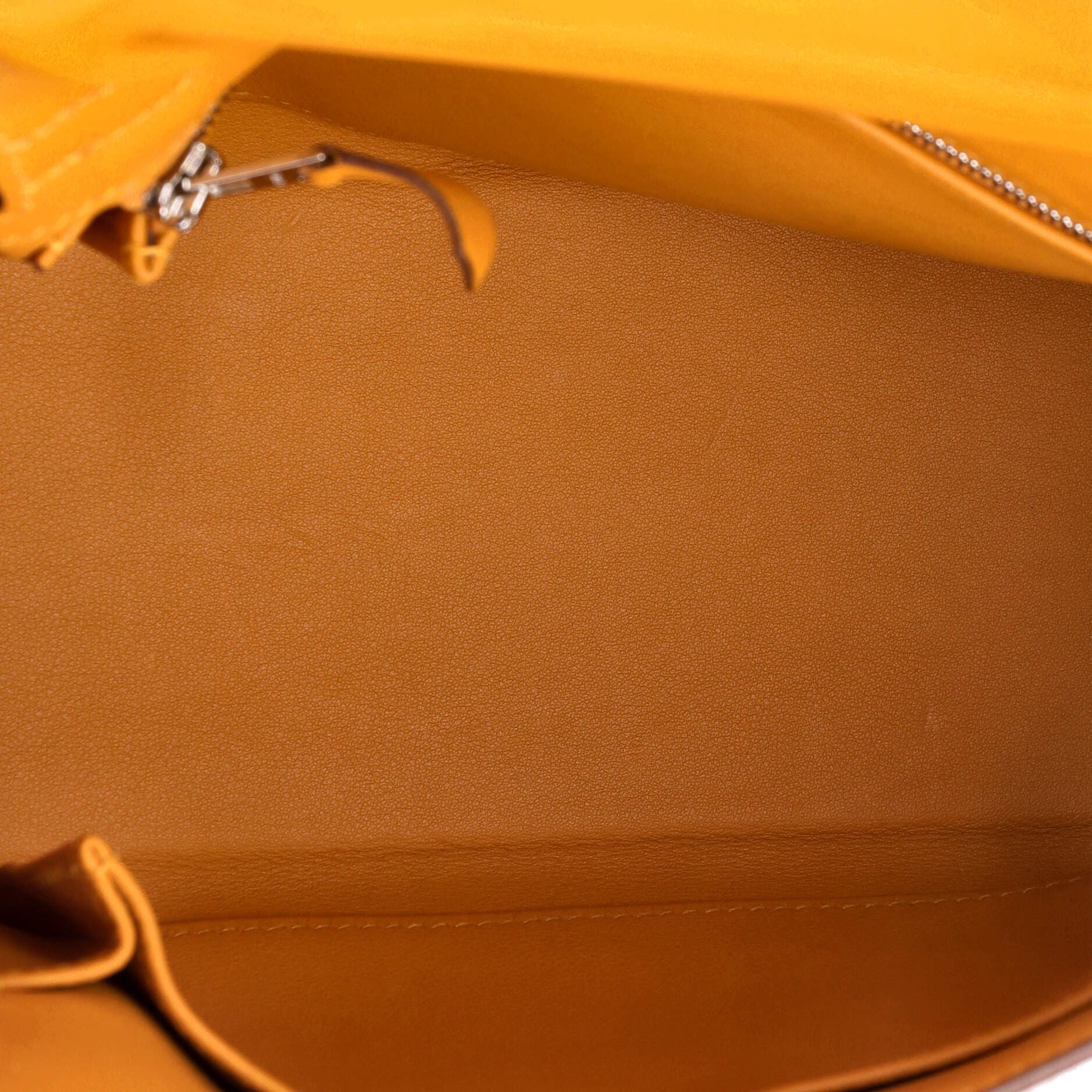 Pre-Owned Hermes Kelly Handbag Orange Swift with Palladium Hardware 25, Alternate, color, Abricot