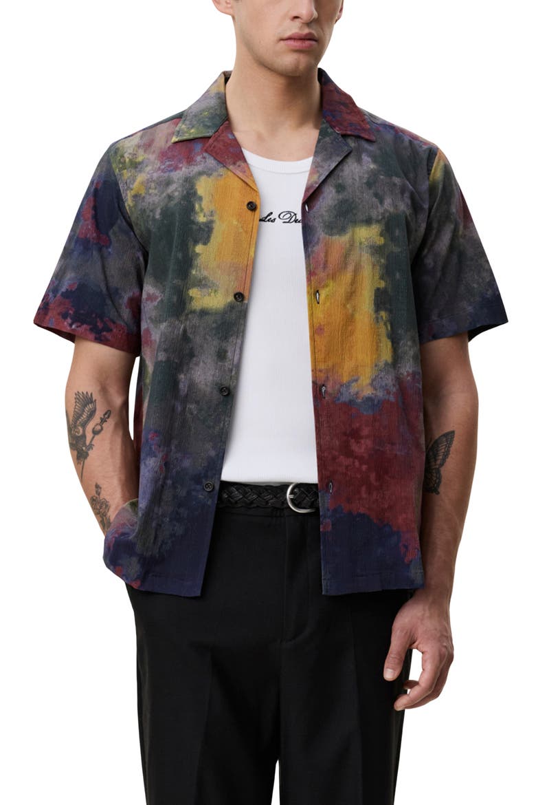 Stretch Camp Shirt, Main, color, MEDITERRANEA GREEN
