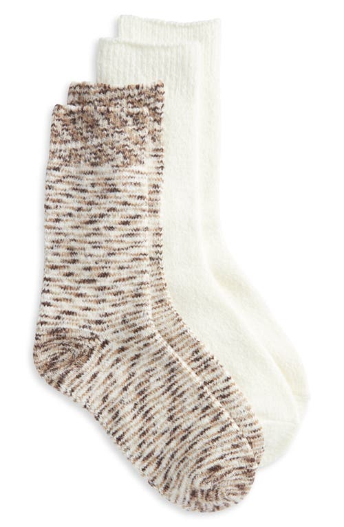 Hue 2-Pack Space Dye Boot Socks in Khaki Stripe Pack 