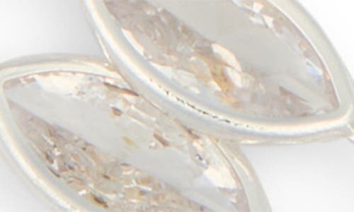 Nordstrom Rack Marquise Cubic Zirconia Station Layered Bracelet In Silver
