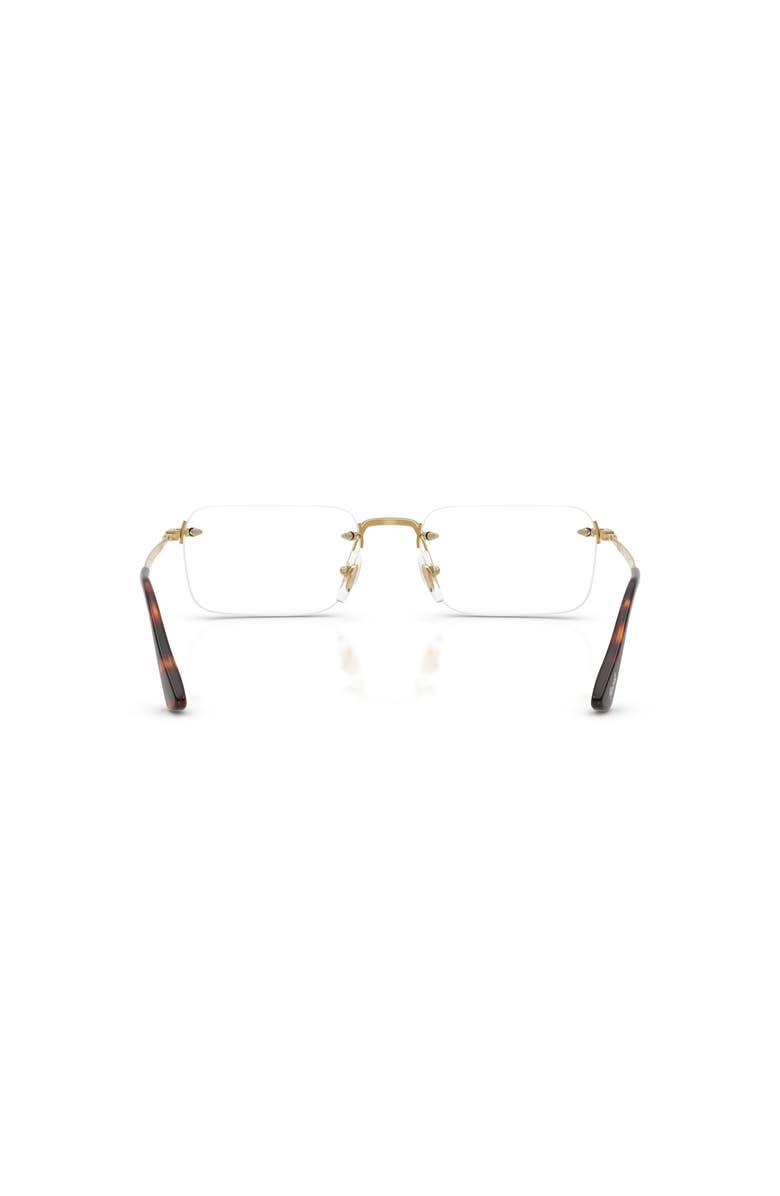 Persol 55mm Rectangle optical glasses, Alternate, color, Gold